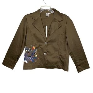 Parsley & Sage Art To Work Front Button Jacket